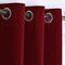 Christmas Red Insulated Blackout Curtain Home Decoration Solid Grommet Top Blackout Living Room Drape for Large Window (1 Panel, 42 x 84 inches)
